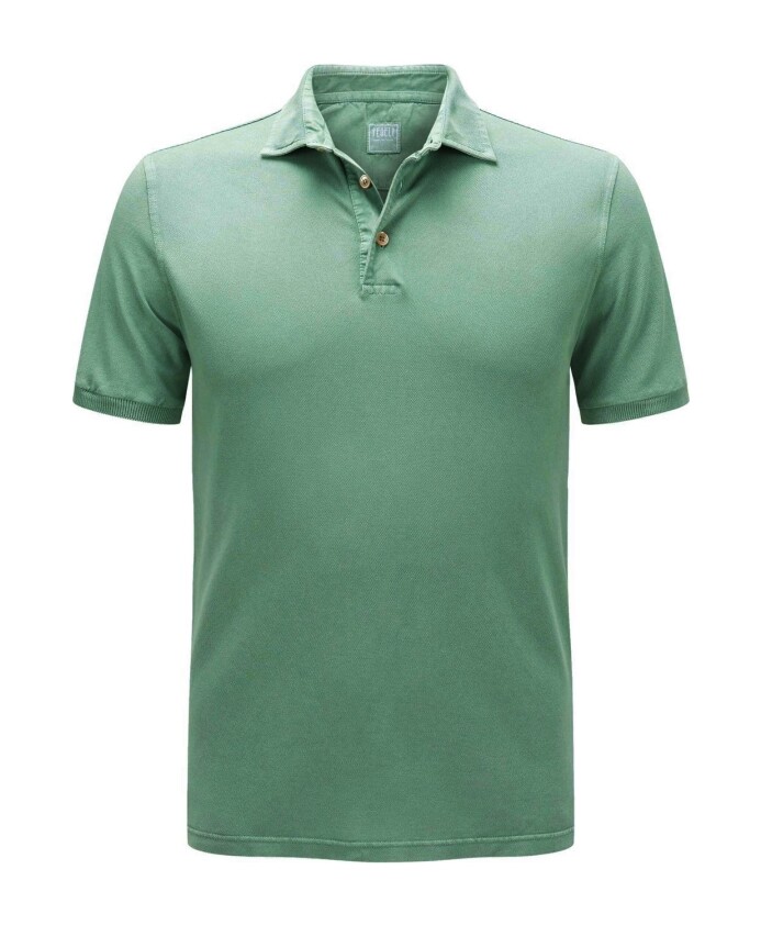 polo-pique-vert-a-manches-courtes