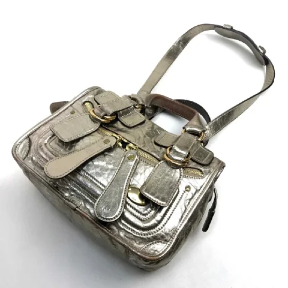 Chloé Pre-owned Leather handbags Gray Dames