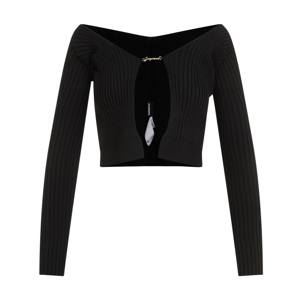 Jacquemus Zwarte Viscose Cardigan Sweater Black Dames