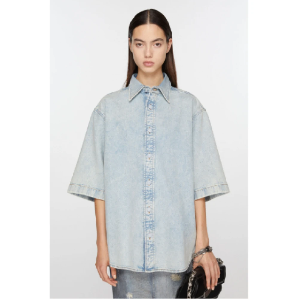 Acne Studios Blauwe Jeansblouse met knopen Blue Dames