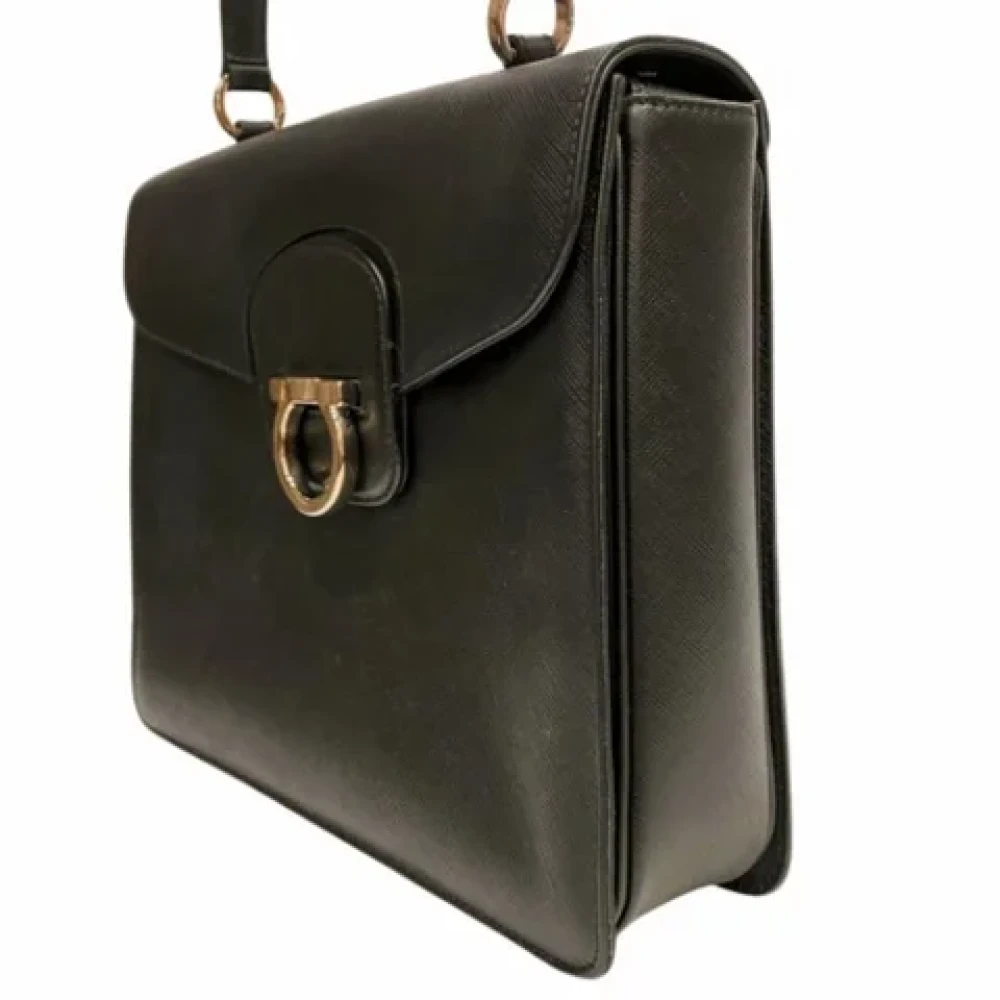 Salvatore Ferragamo Pre-owned Leather handbags Black Dames