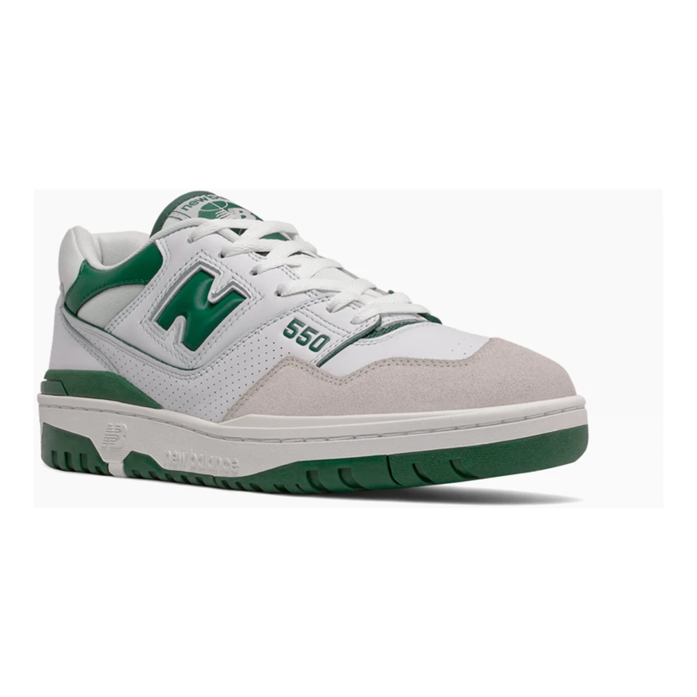 New Balance 550 Wit & Team Forest Green Sneakers Green Heren