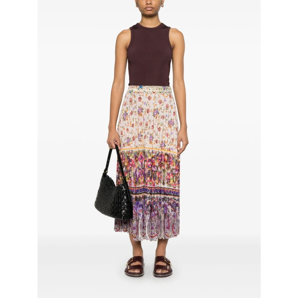 Pierre-Louis Mascia Bloemenprint Elastische Taille Rok Multicolor Dames