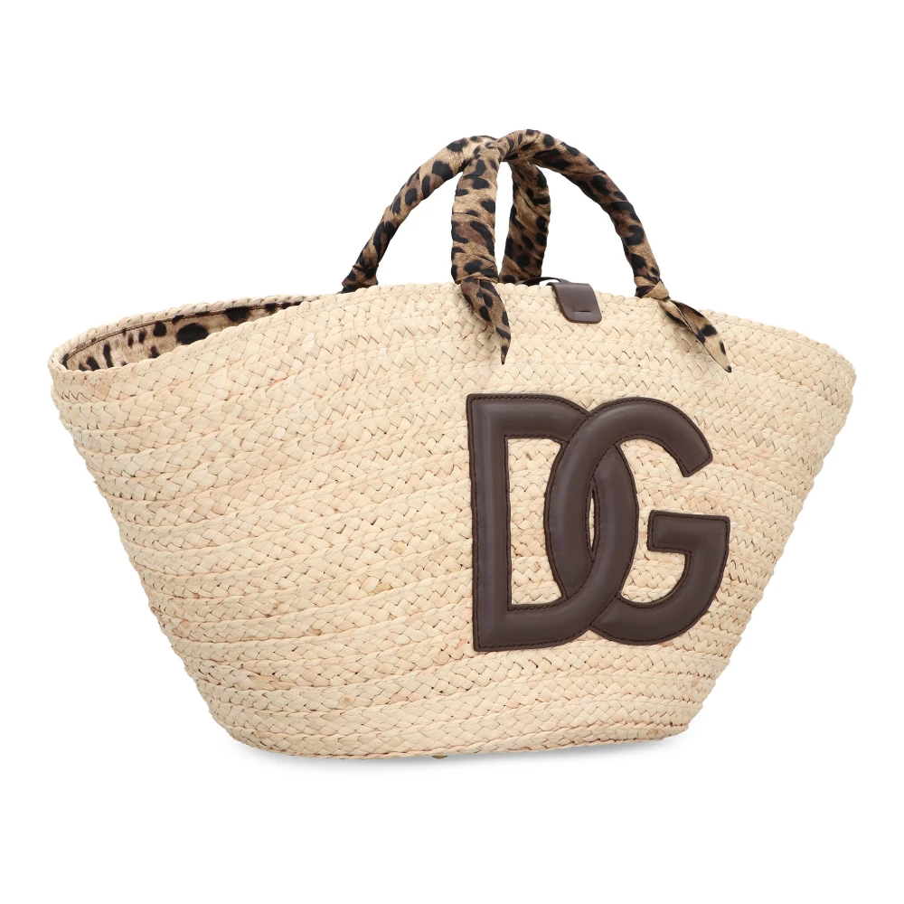 Dolce & Gabbana Tote Tas met Luipaardprint Beige Dames