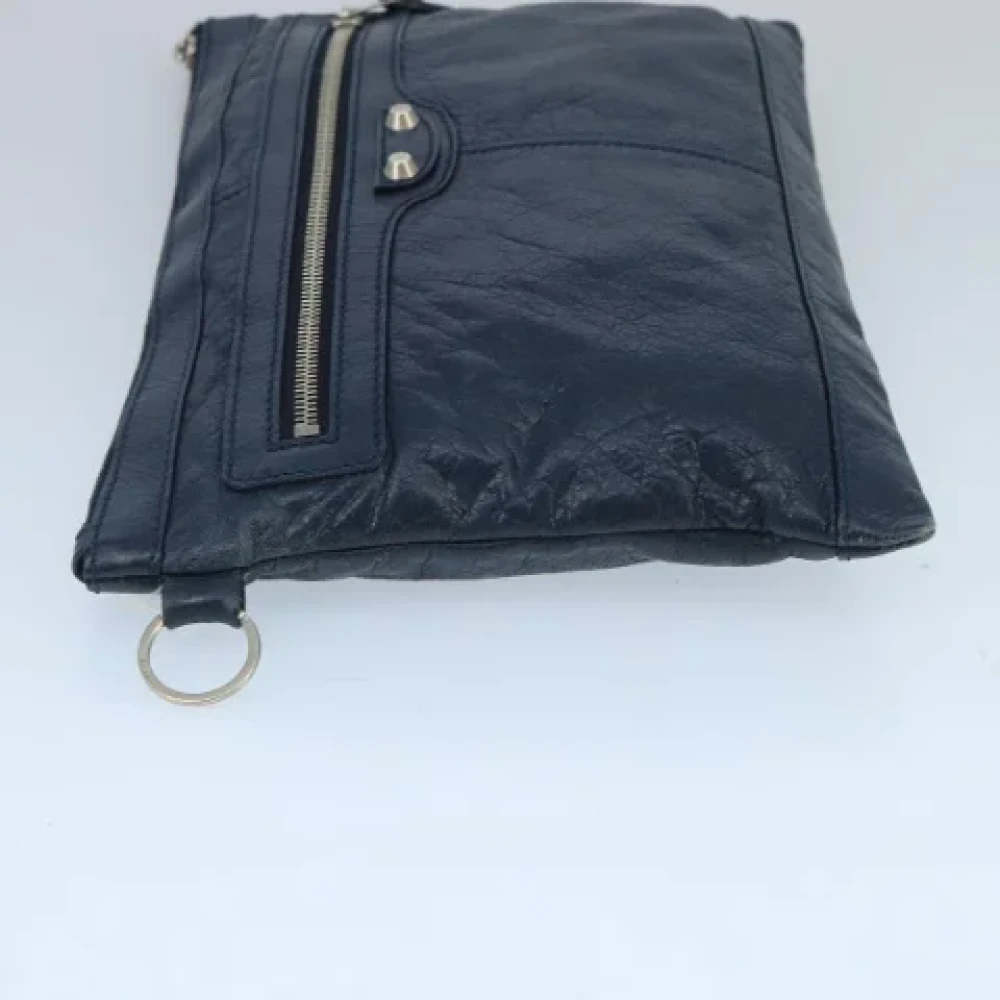 Balenciaga Vintage Pre-owned Leather clutches Blue Dames