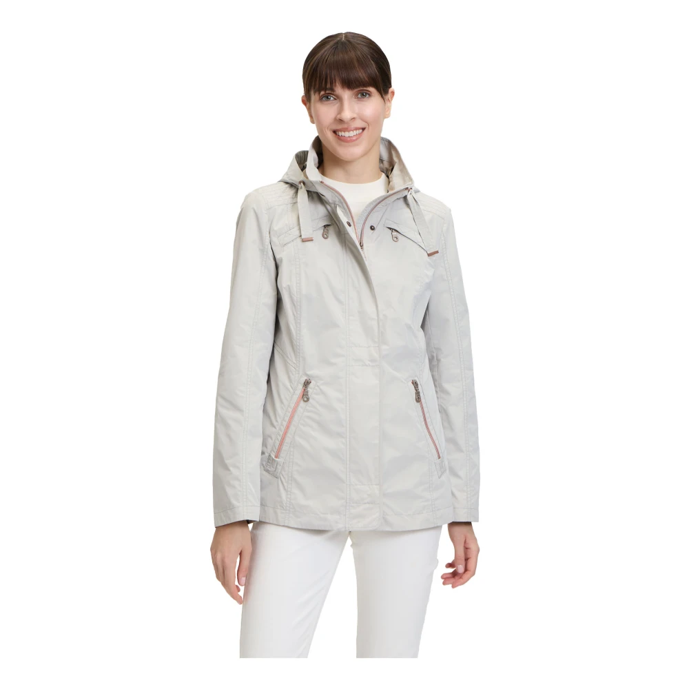 Gil Bret Stijlvolle zomerjas met afneembare capuchon Gray Dames