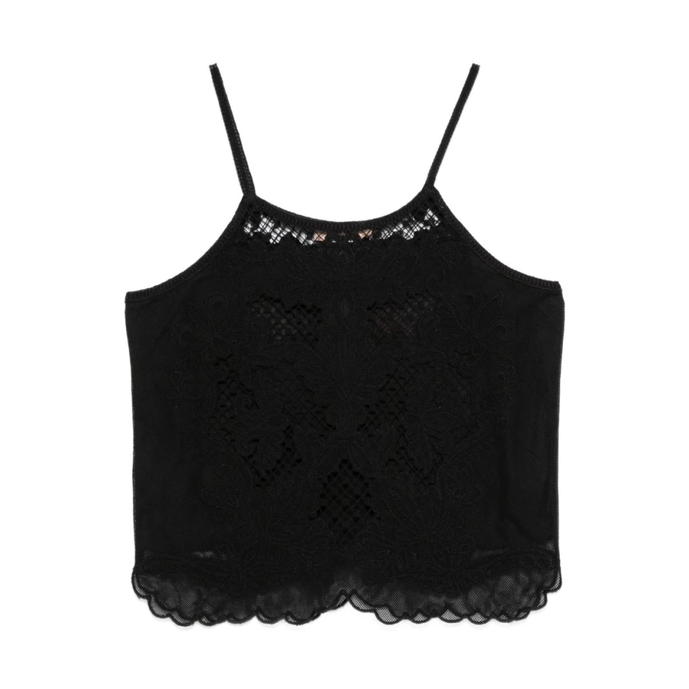Twinset Vrouw Zwart Tops Dames, L, Sleeveless Top