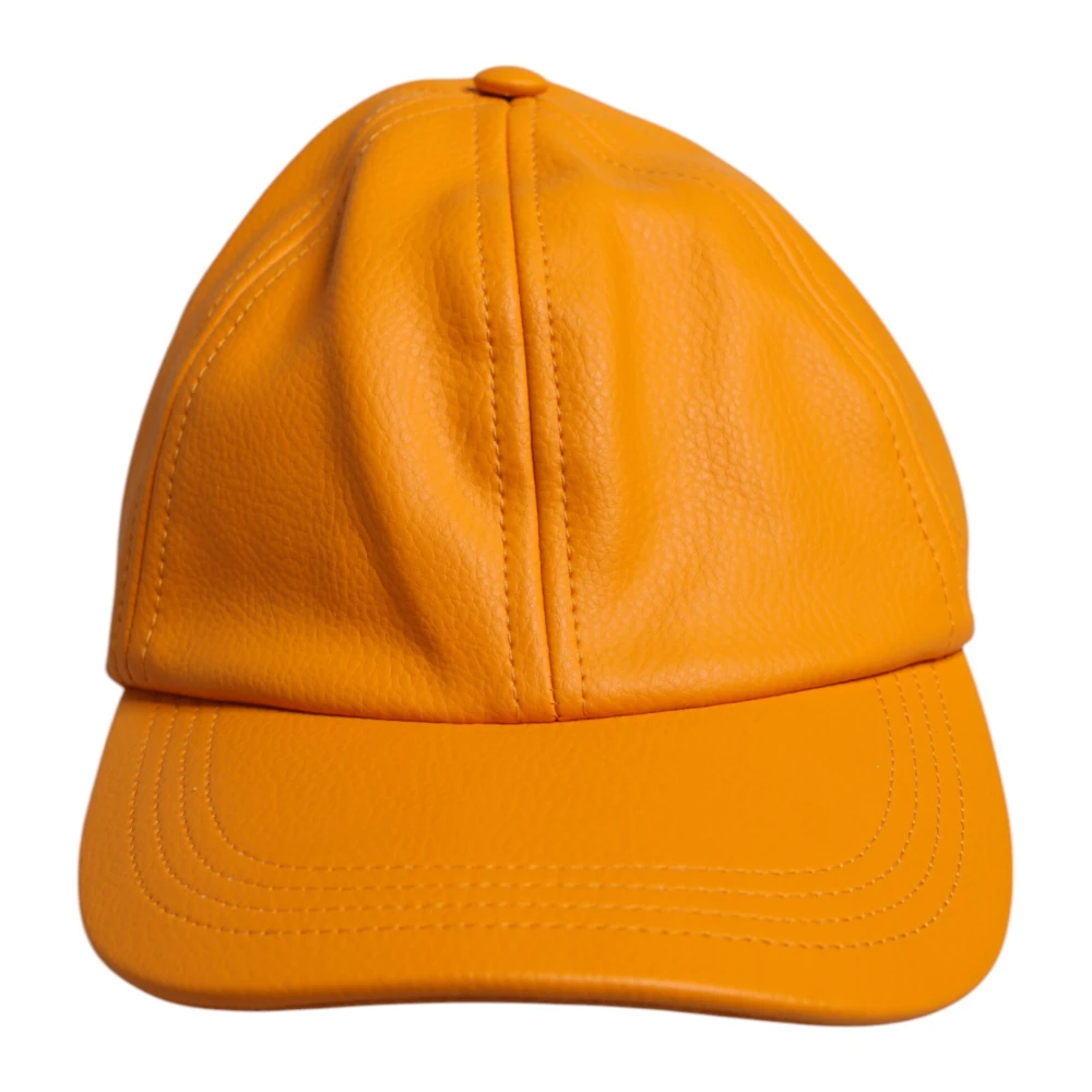 Dolce & Gabbana , Hats & Caps, Male, Orange, One Size, Logo Details Baseball Cap Orange Stylish