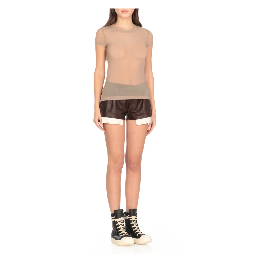 Rick Owens T-shirt met ronde hals Pink Dames