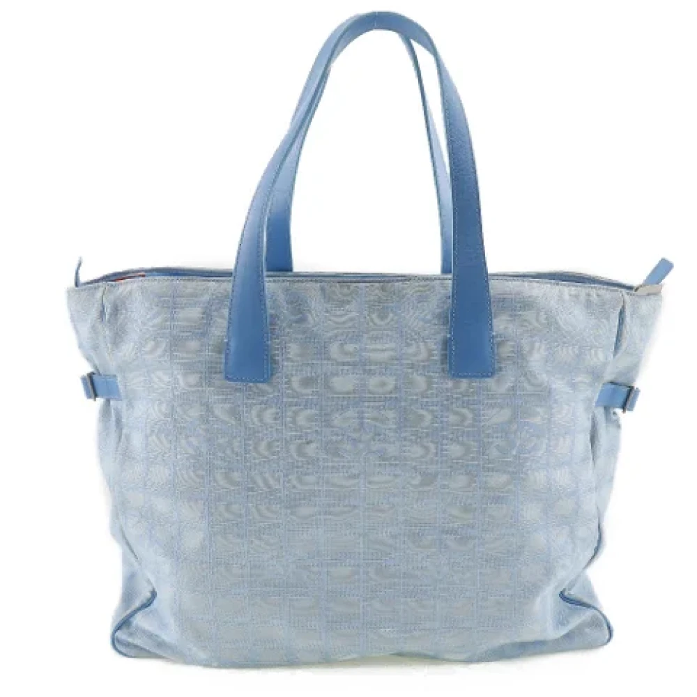 Chanel Vintage Pre-owned Canvas chanel-bags Blue Dames