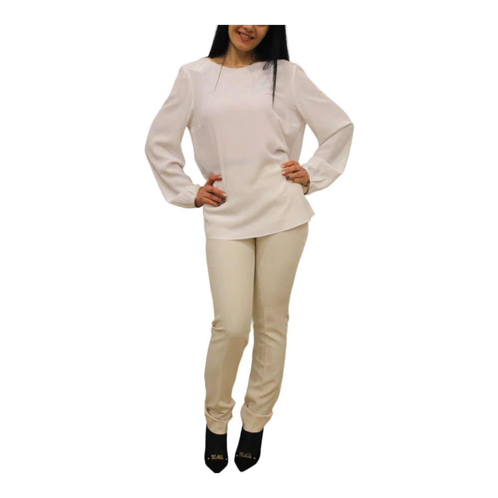 Alviero Martini 1a Classe Lange Mouw Blouse Beige Dames