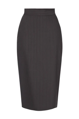 Fresco Lana Gessato Skirt