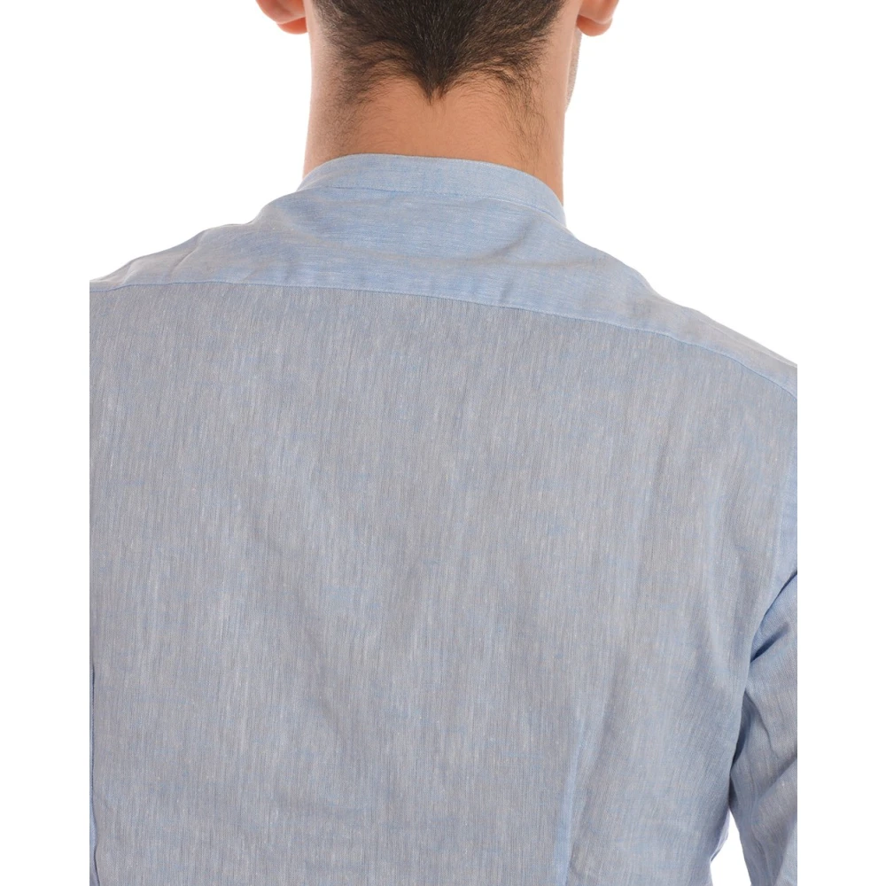 Daniele Alessandrini Koreaanse Stijl Shirt Blue Heren