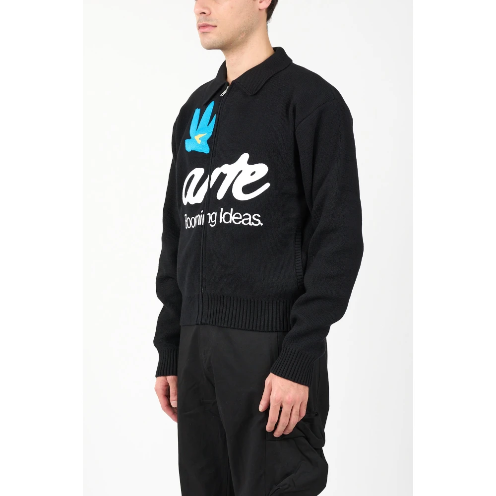 Arte Antwerp Cardigan met ritssluiting Black Heren