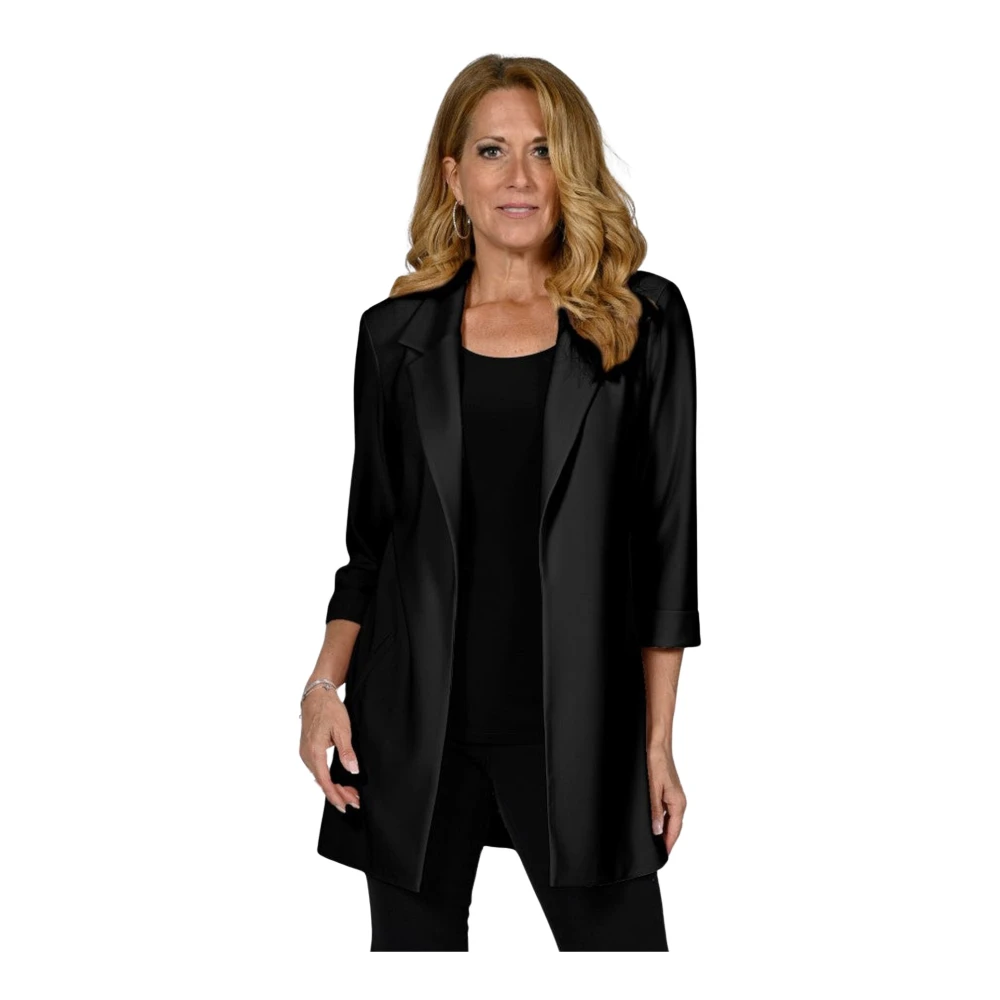 Frank Lyman Klassieke Jas Navy Black 236005 Black Dames