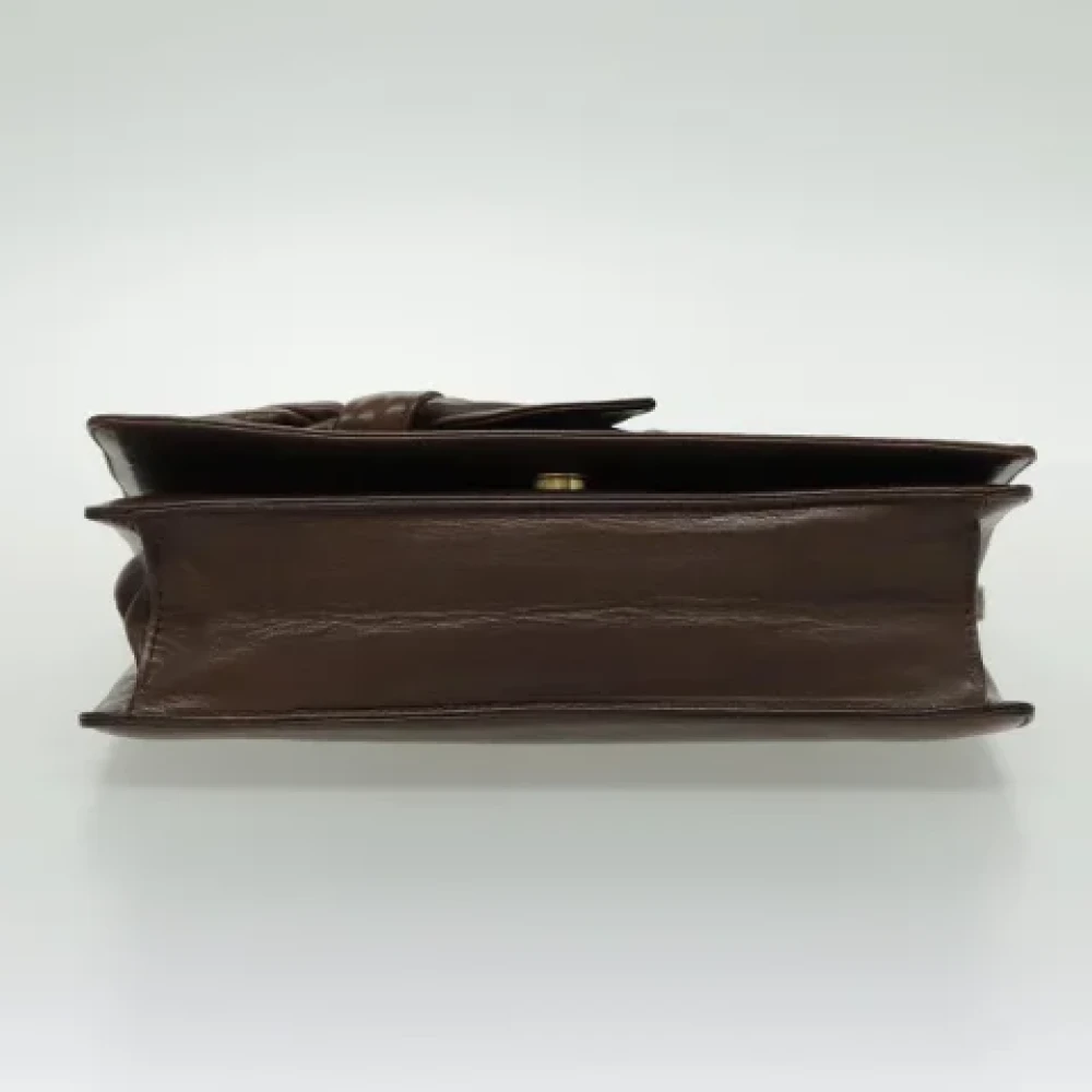 Valentino Vintage Pre-owned Leather crossbody-bags Brown Dames