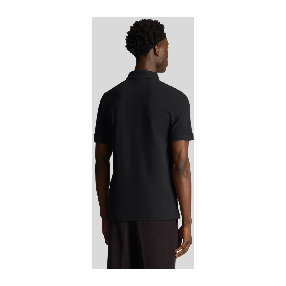 Lyle & Scott Tonal Eagle Polo Shirt Black Heren