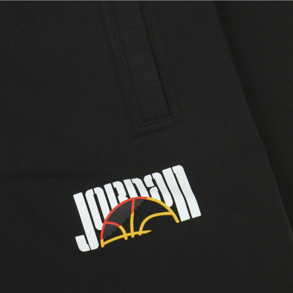 Jordan Sportieve Fleece Trainingsbroek Zwart Wit Black Heren