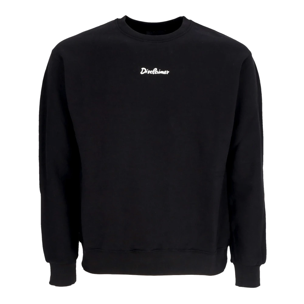 Disclaimer Logo Crewneck Sweatshirt Zwart Wit Black Dames