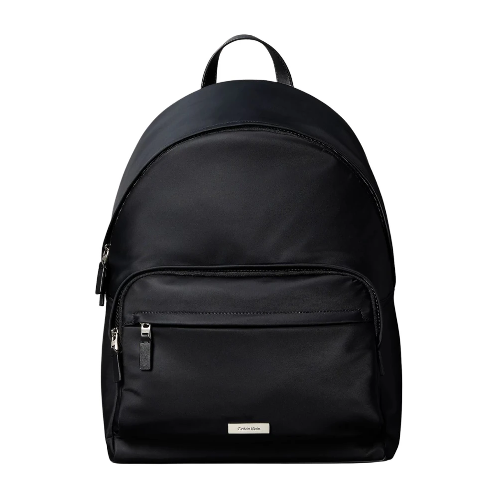 Calvin Klein Men's Black Matte Nylon Backpack