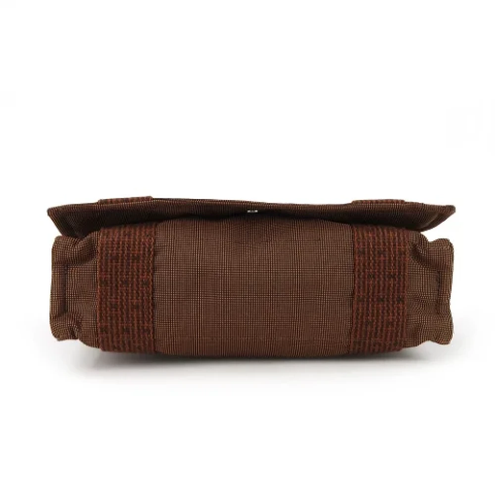 Hermès Vintage Pre-owned Canvas shoulder-bags Brown Dames