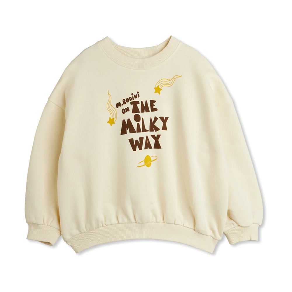 Mini Rodini Beige Kids Sweatshirts, Unisex, 10 Y, Printed Sweatshirt