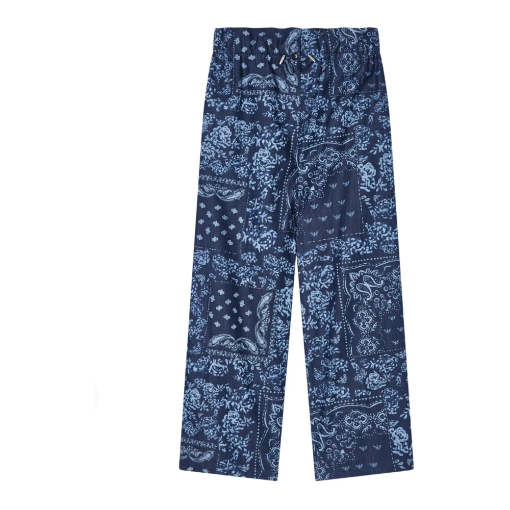 Emporio Armani Donna Blu Pantaloni, Xs, New,