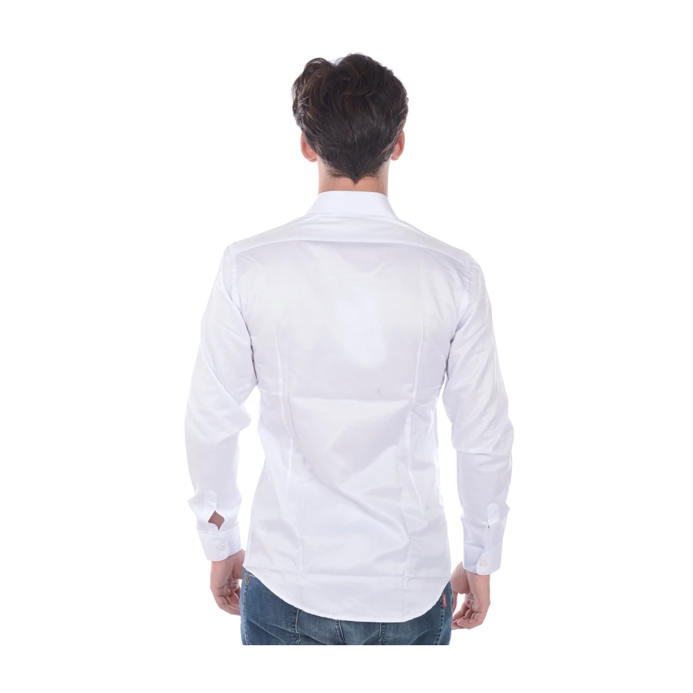 Daniele Alessandrini Basic V-Hals Shirt White Heren