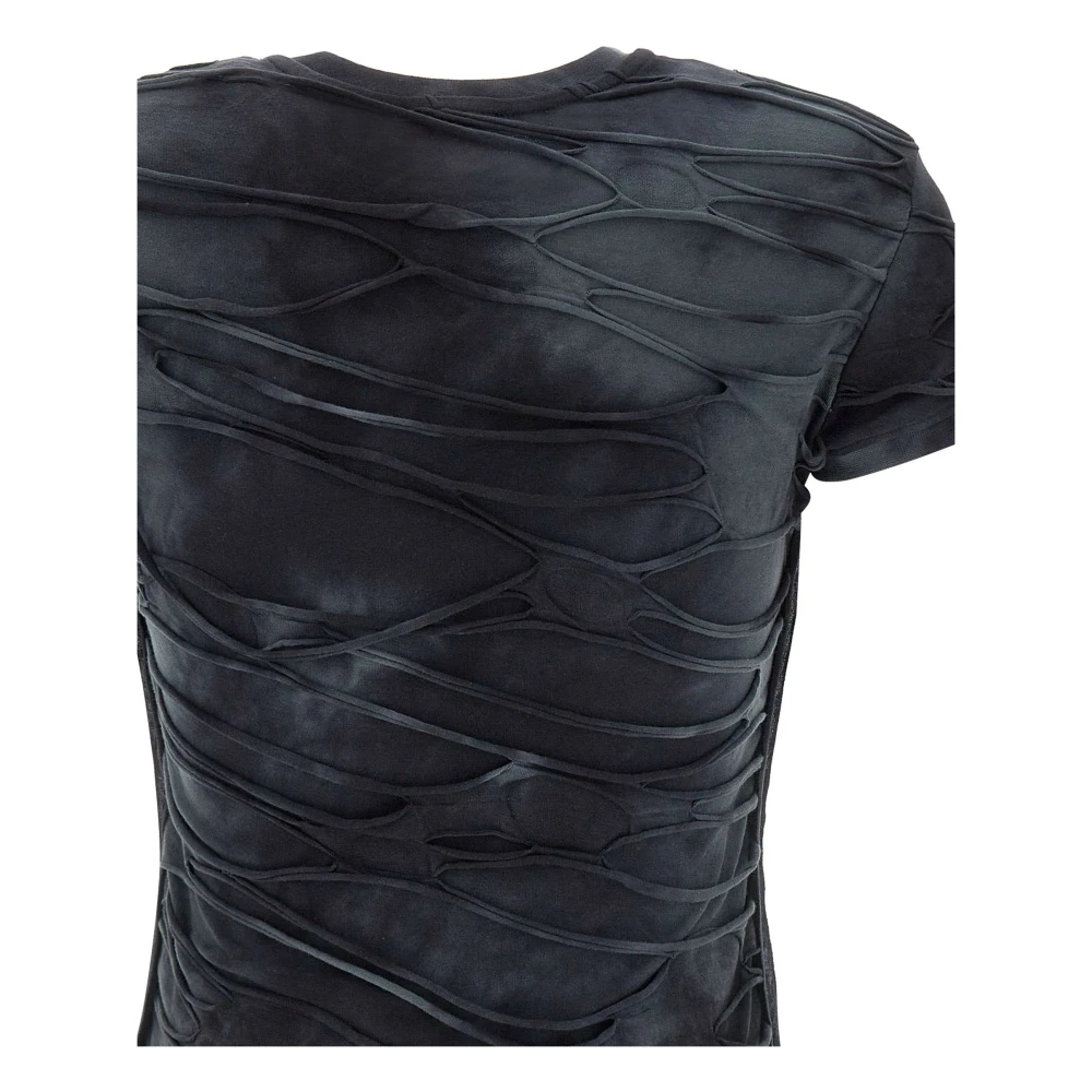 Diesel Zwarte T-shirts en Polos Lang Black Dames