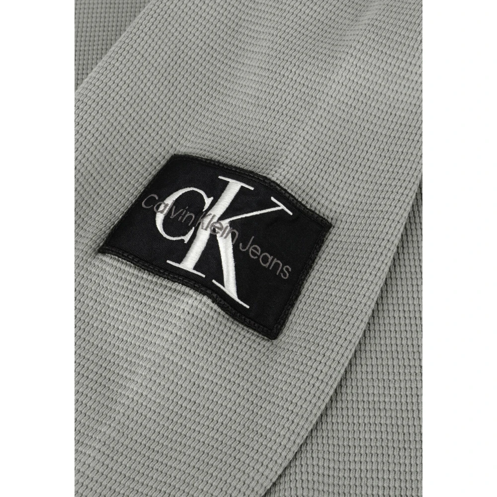 Calvin Klein Groene Wafel Badge Trui Green Heren