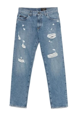 Klassiska bomullsjeans med tag