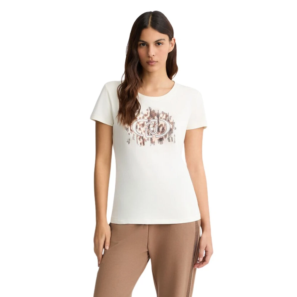 Liu Jo Dierenprint katoenen T-shirt White Dames