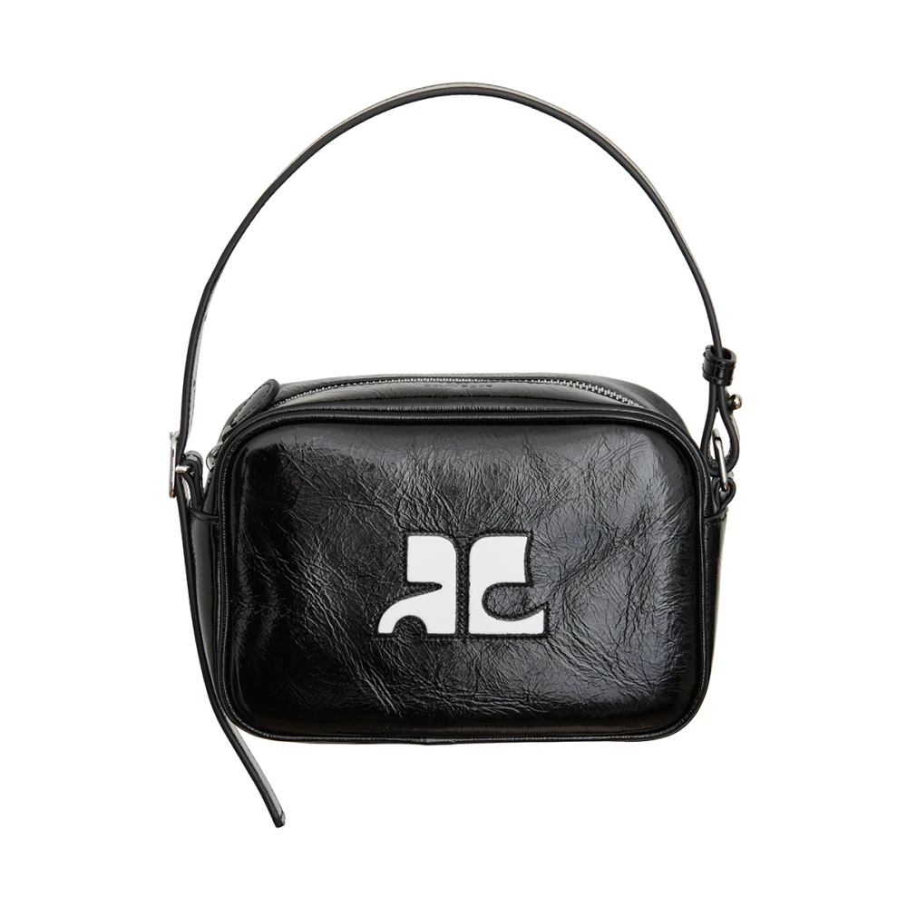 Courrèges Leren Cameratas Black Dames