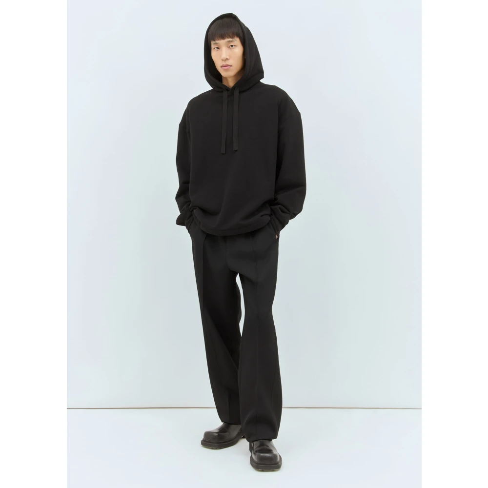 Jil Sander Katoenen Fleece Hoodie Black Heren