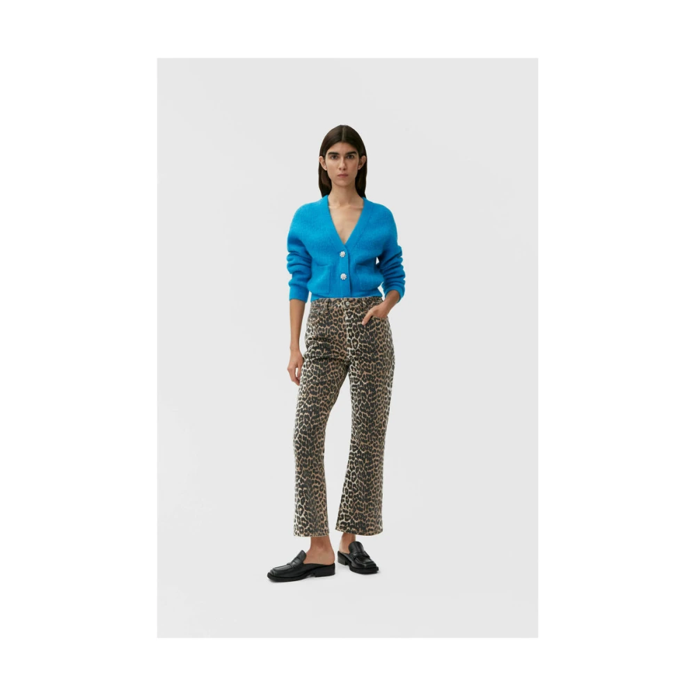 Ganni Cropped spijkerbroek Brown Dames