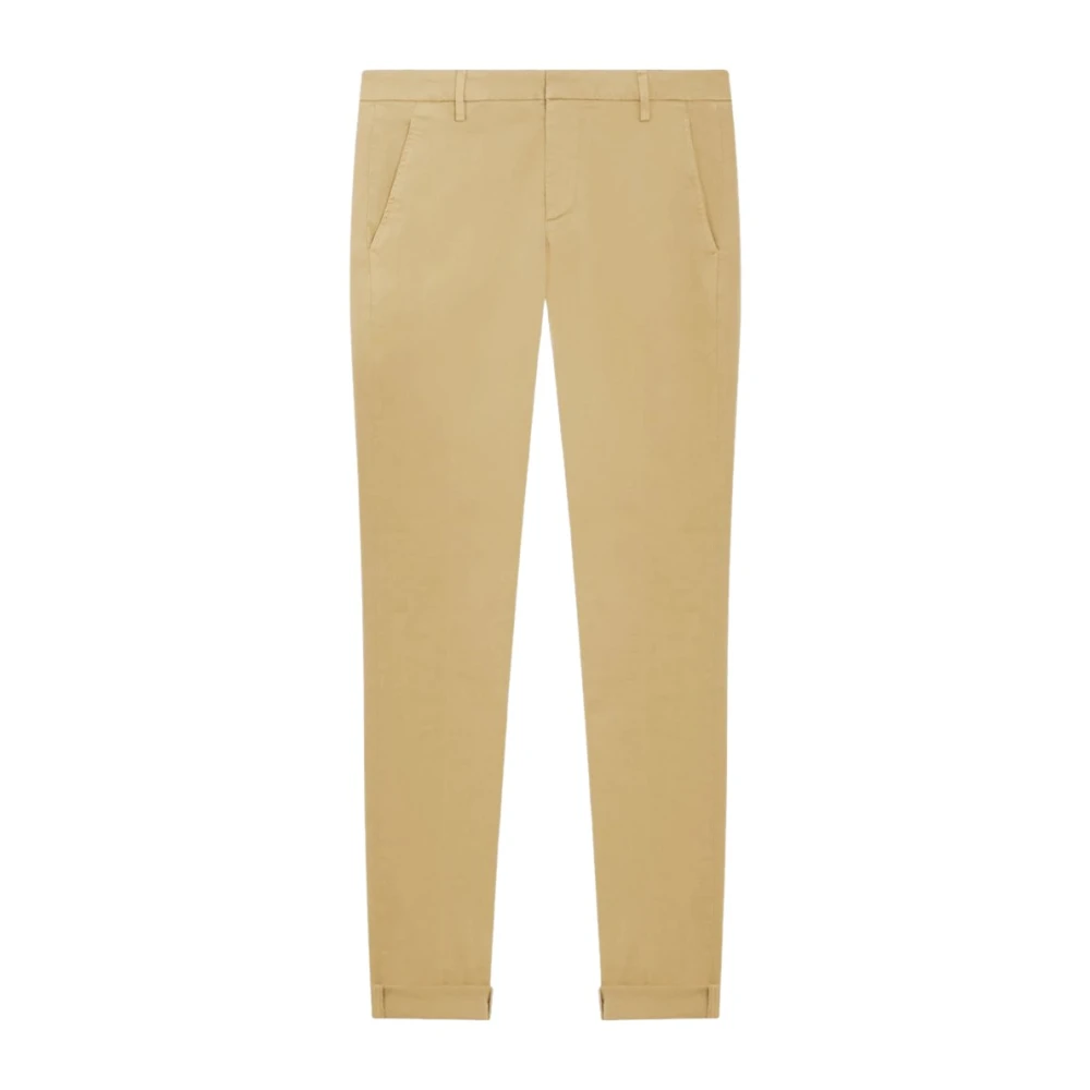 Dondup Men's Beige Gaubert Cropped Trousers - Chinos - W30 - Trousers