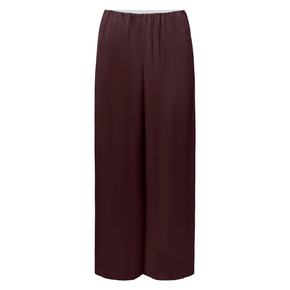 Drykorn Women's Brown Wide Trousers, W26, Wide Leg Elastic Waist Trousers