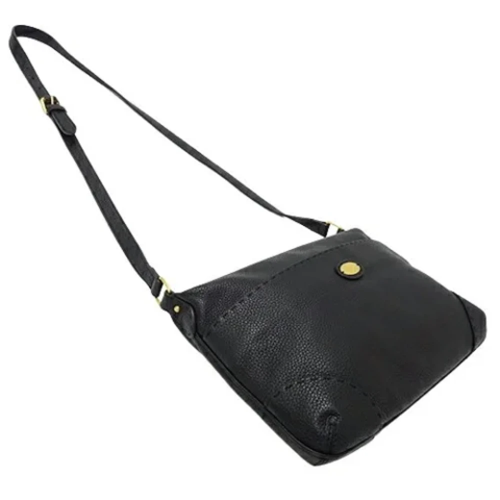 Fendi Vintage Pre-owned Leather shoulder-bags Black Dames