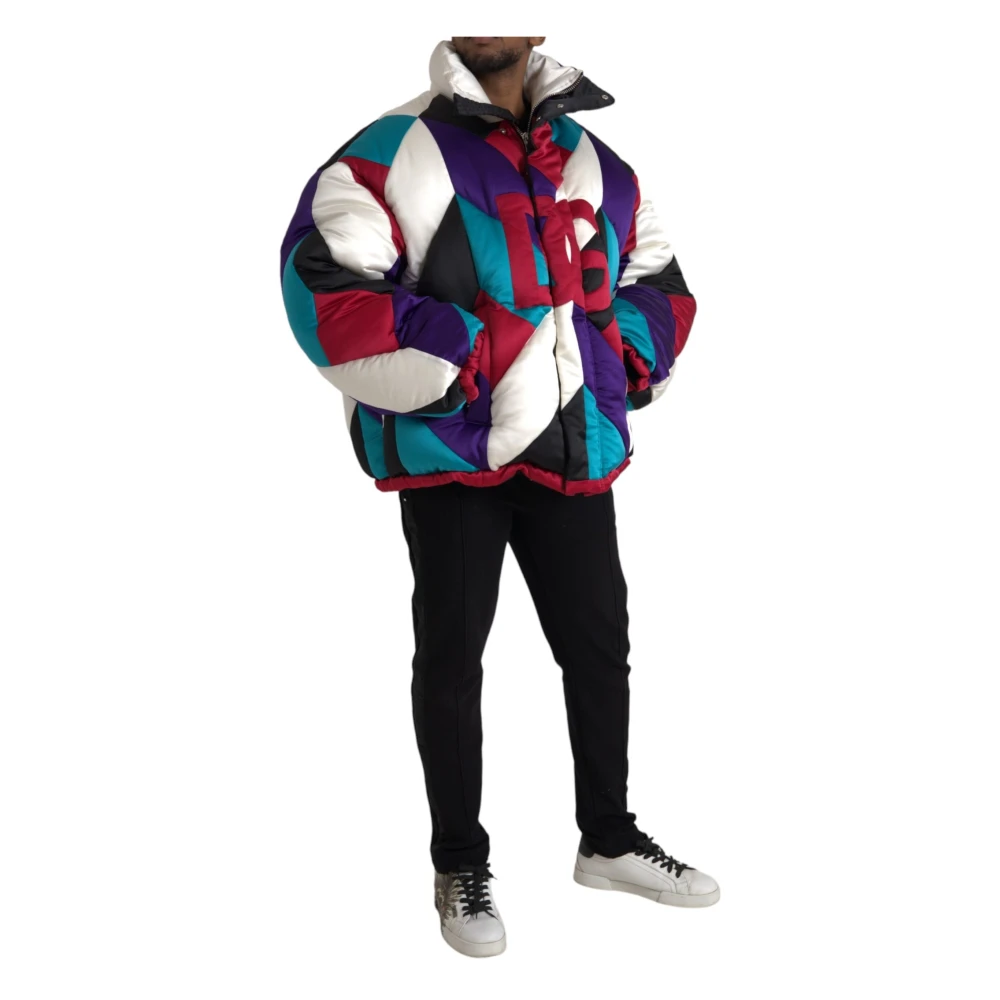 Dolce & Gabbana Multicolor Logo Windbreaker Jas Multicolor Heren