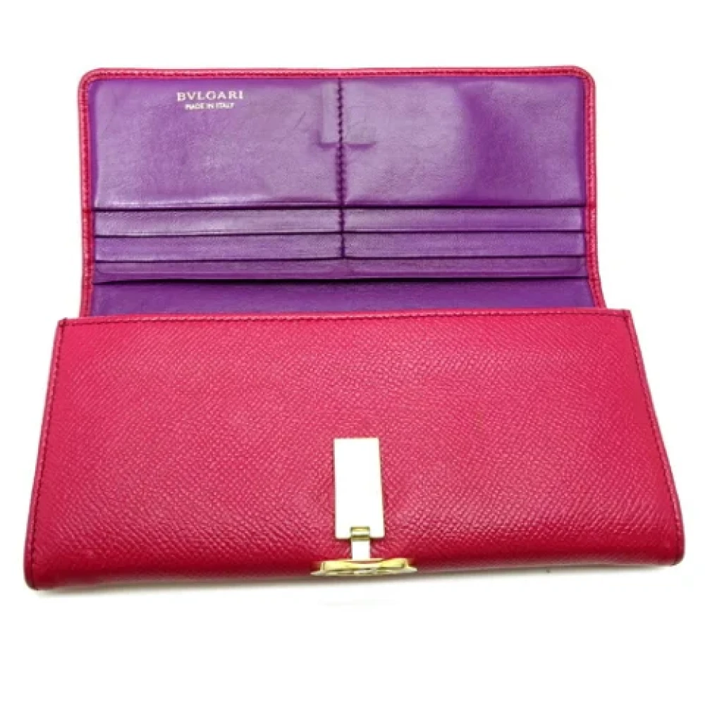 Bvlgari Vintage Pre-owned Leather wallets Pink Dames