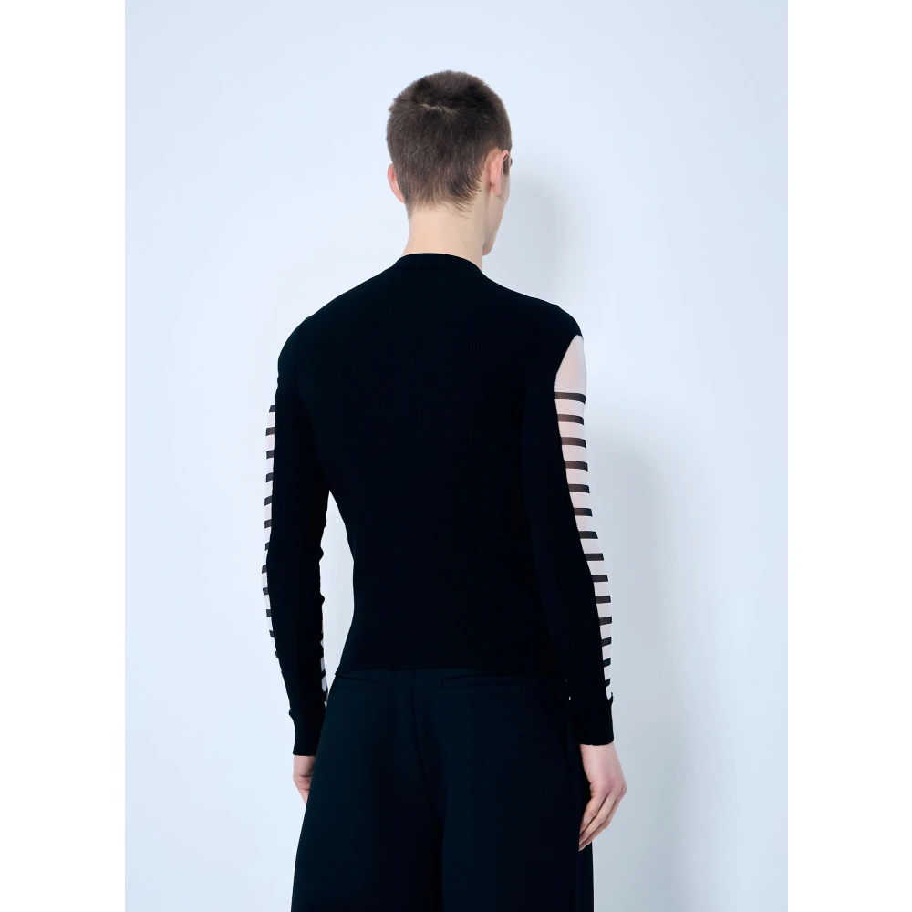 Jean Paul Gaultier Mesh en Gebreide Gelaagde Top Multicolor Heren