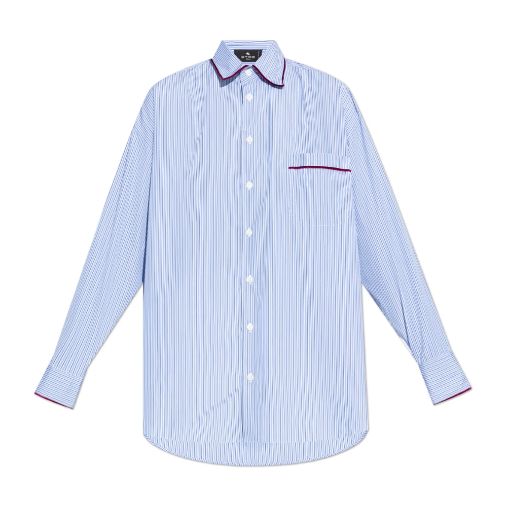 ETRO Overhemd met streepmotief Blue Dames