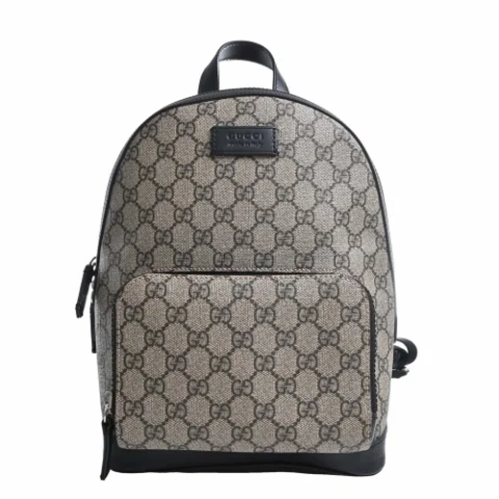 Gucci Vintage Pre-owned Canvas backpacks Brown Dames