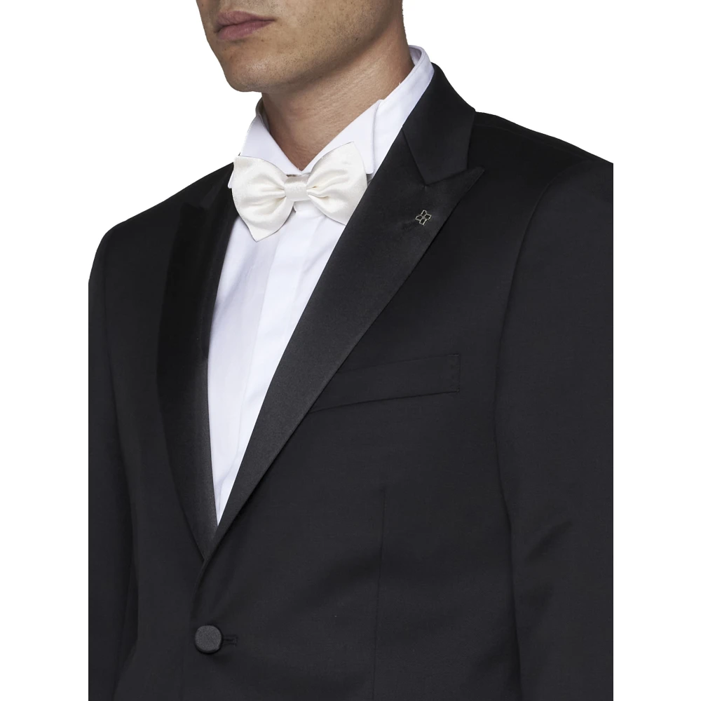 Tagliatore Wollen Avondpak met Tailored Cut Black Heren