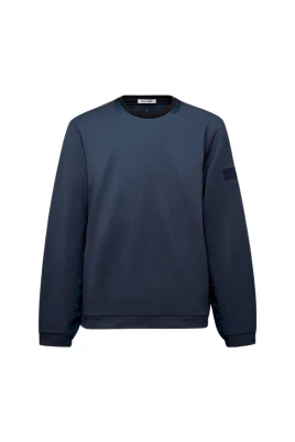 Innovativ Crewneck Sweatshirt med Nylon Detaljer