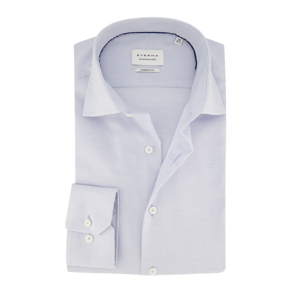 Eterna Lichtblauw Business Overhemd Modern Fit Multicolor Heren