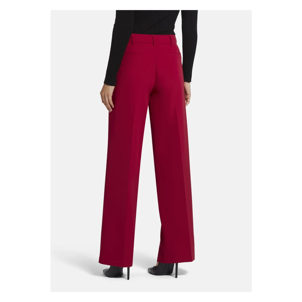 Nicowa Broek met gevouwen voorkant en rechte pijpen Red Dames