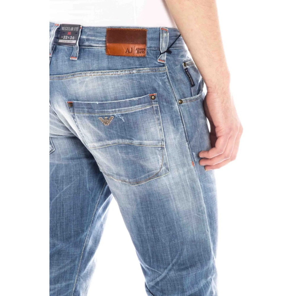 Armani Jeans Klassieke Denim Jeans voor Dagelijks Gebruik Blue Heren