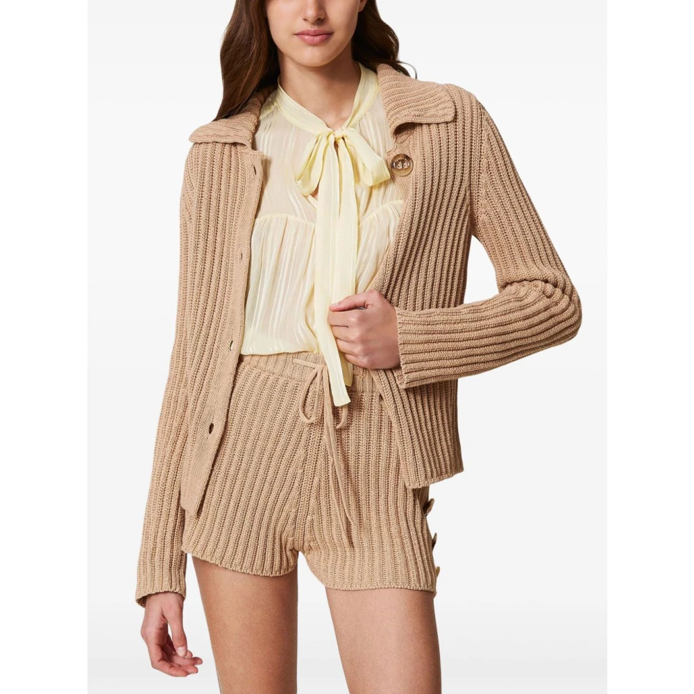 Twinset Stijlvolle Sweater Set Brown Dames