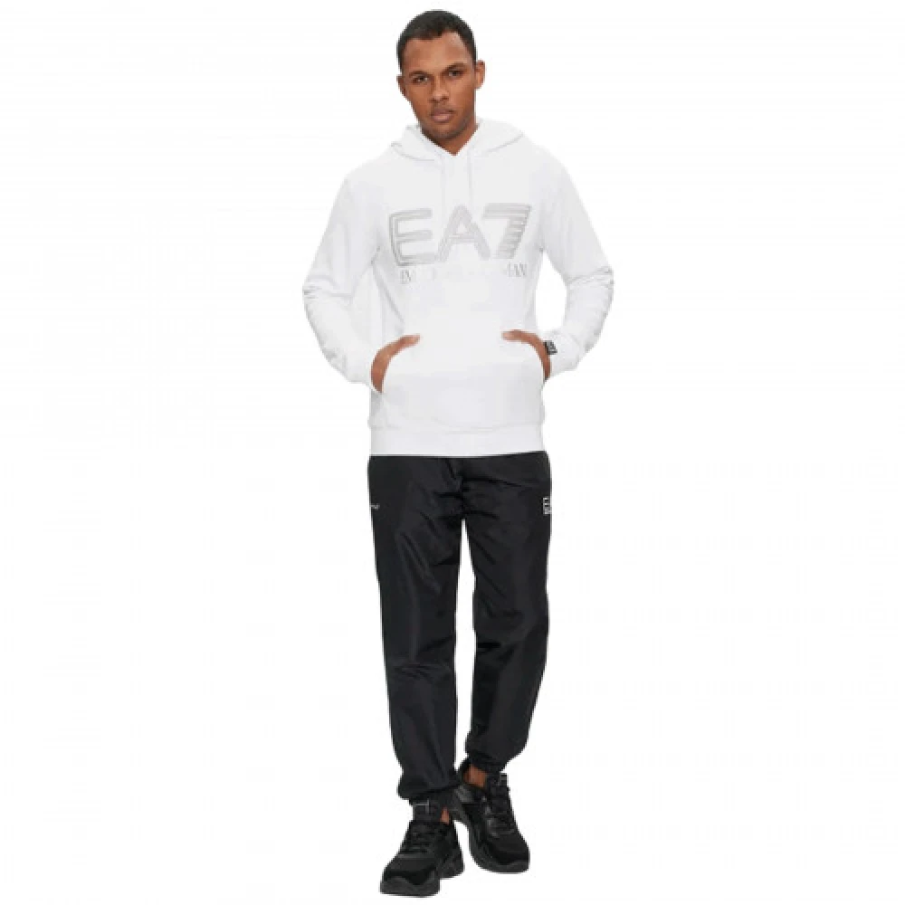 Emporio Armani EA7 Witte 3Dpm64 Pjsh2 Hoodie Sweatshirt White Heren